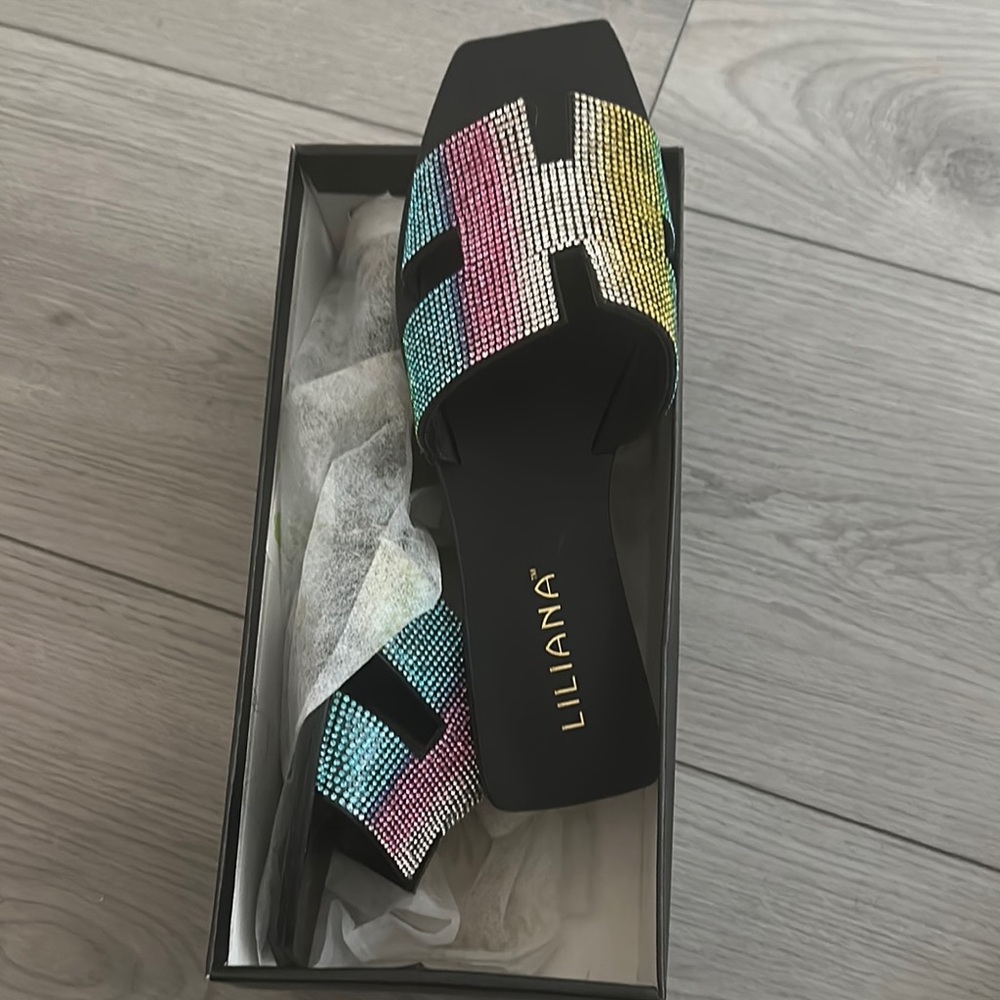 Liliana Multicolor Rhinestone Sandals